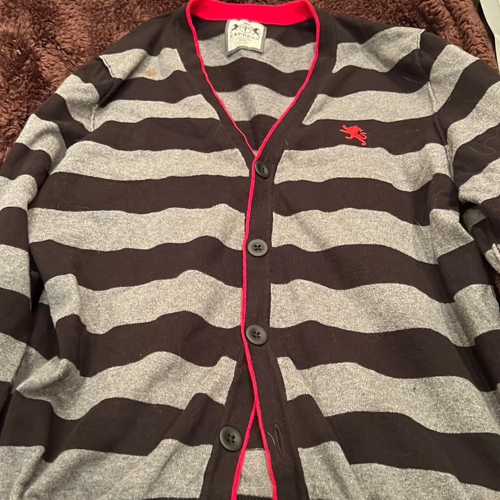 Express Button up sweater mens size medium